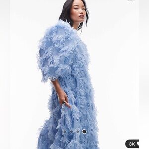 ASOS Blue Textured Maxi Dress